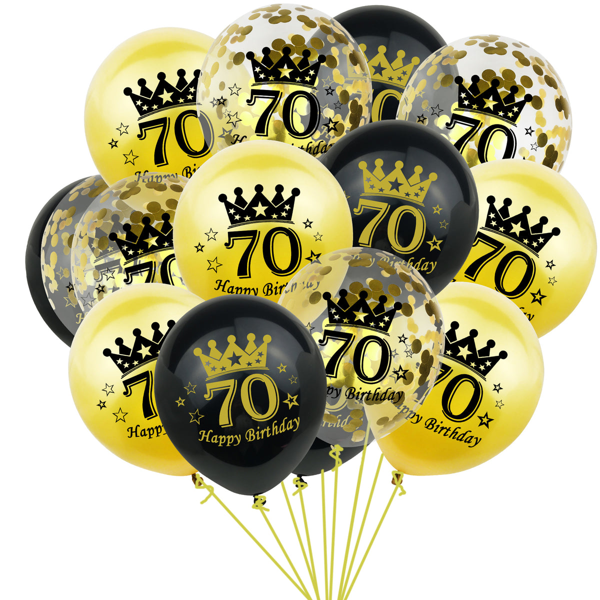 Geburtstags-Ballonset mit Konfetti-Ballons – Ansicht 6