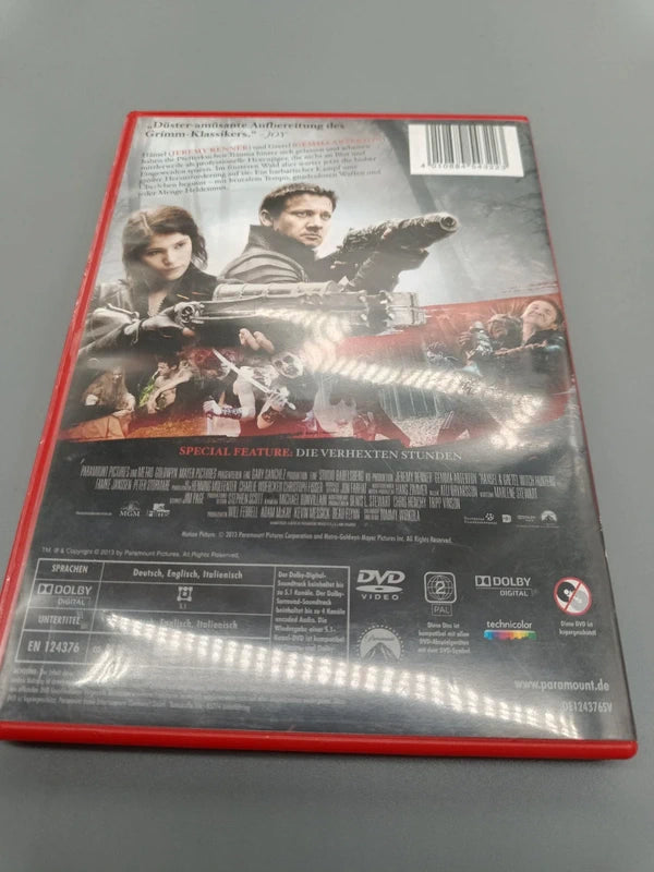 Hänsel & Gretel – Hexenjäger DVD, Rückseite mit Filmangaben