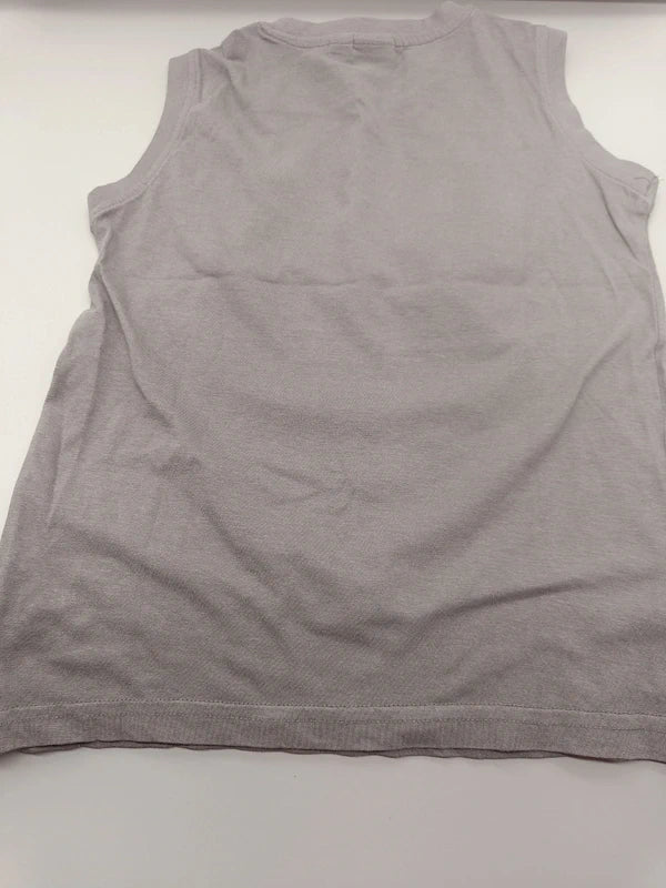 Rückseite des grauen ärmellosen alive Shirts