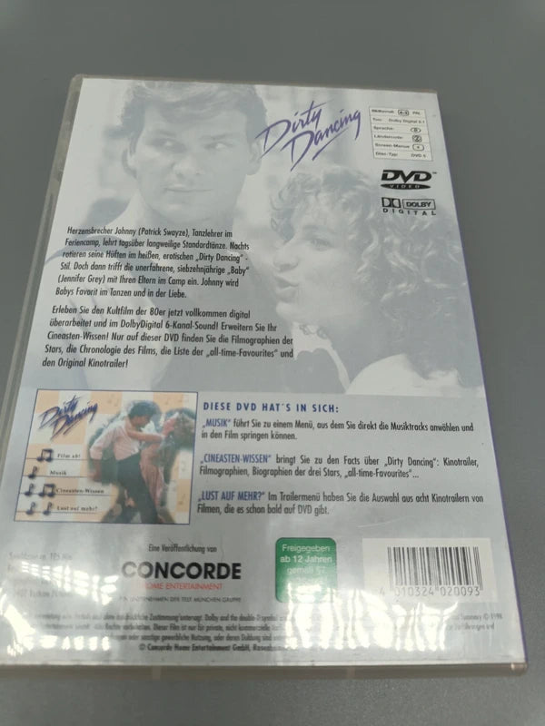 Dirty Dancing DVD, Rückseite mit Filmangaben und Extras