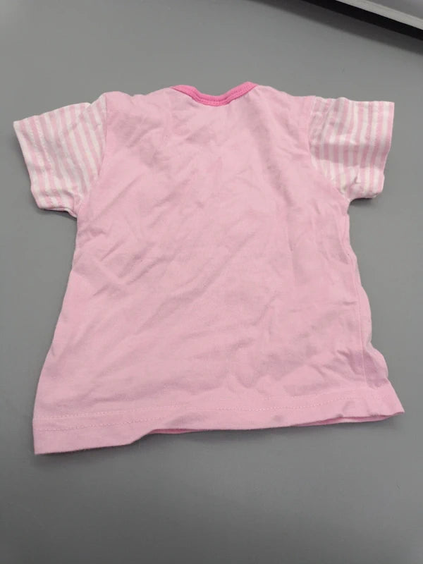 Rosa Topolino Baby-T-Shirt Größe 62, Rückseite