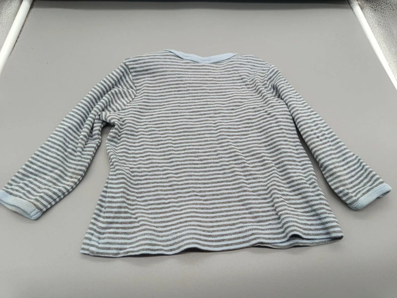 Rückseite des gestreiften Esprit Baby-Langarmshirts in Größe 80