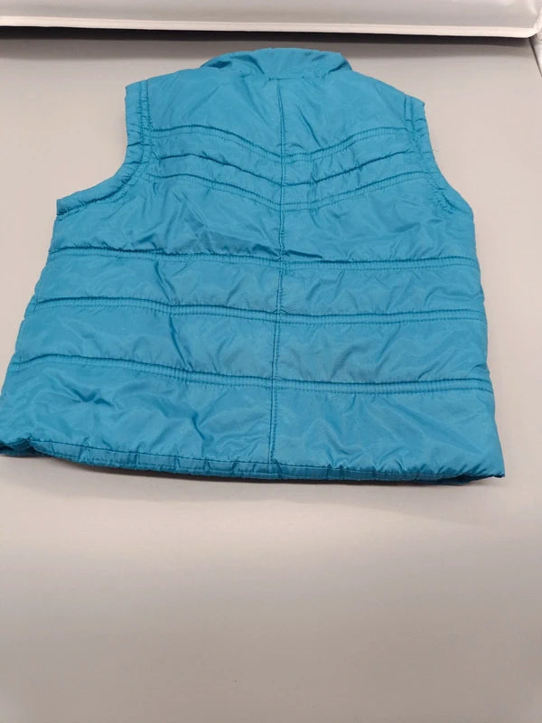 Rückseite der blauen Papagino Steppweste Größe 80/86