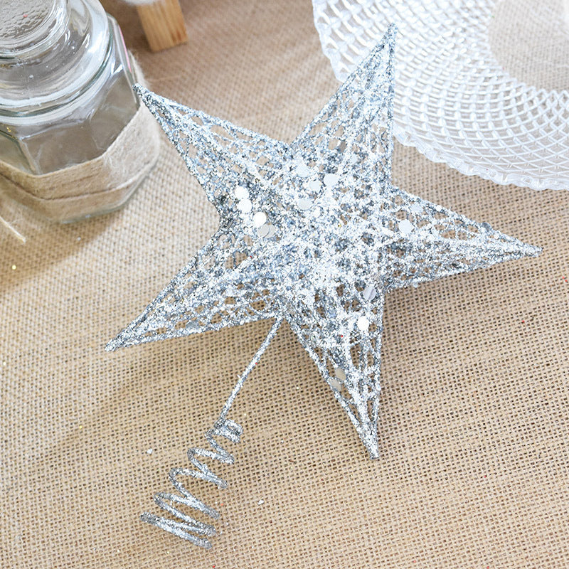 Christbaumspitze Stern aus Metall – Ansicht 12