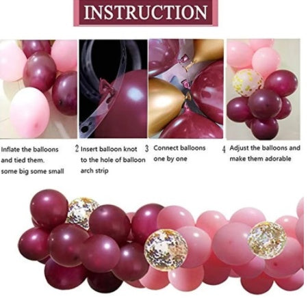 Ballongirlande in Zartrosa, Ballonbogen-Set – Ansicht 5