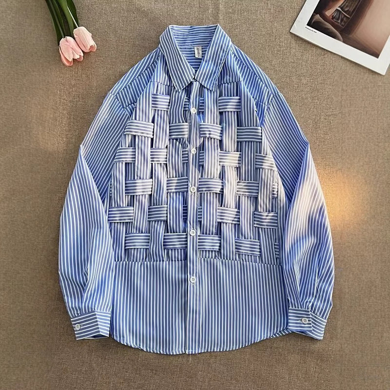 Gestreifte Strick-Bluse