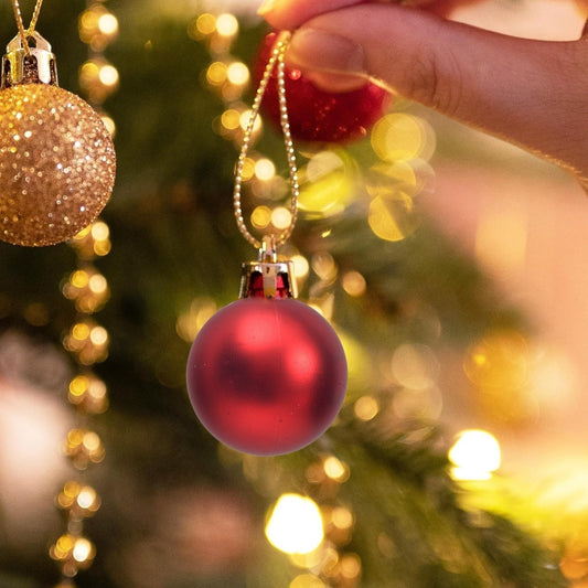Rote und goldene Christbaumkugeln im 49-teiligen Set – Bild 2