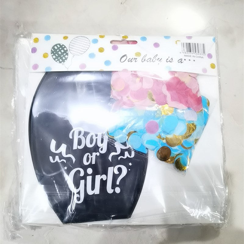 Gender Reveal Ballon Schwarz XXL – Ansicht 9
