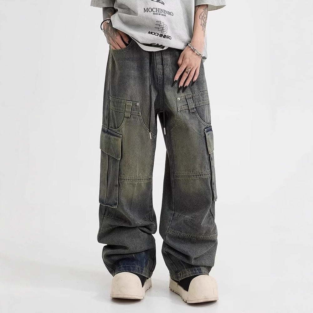 Used-Look Jeans Weit Geschnitten