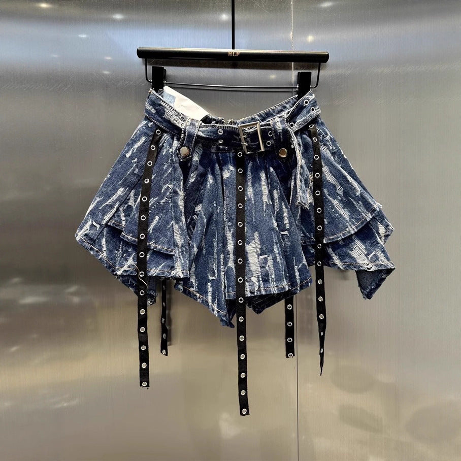 Asymmetrischer Jeansrock