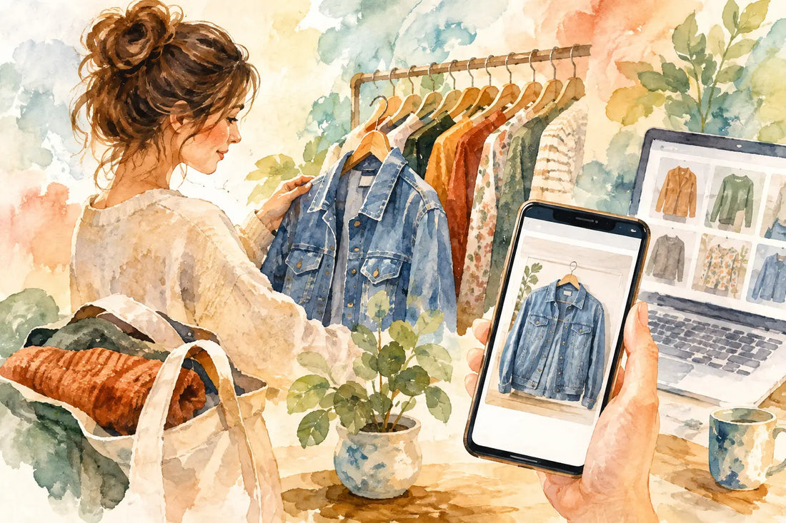 Second-Hand-Kleidung mit Originalfotos kaufen