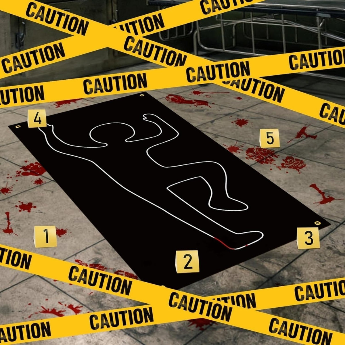 Halloween Deko-Set Crime Scene, 18-teilig