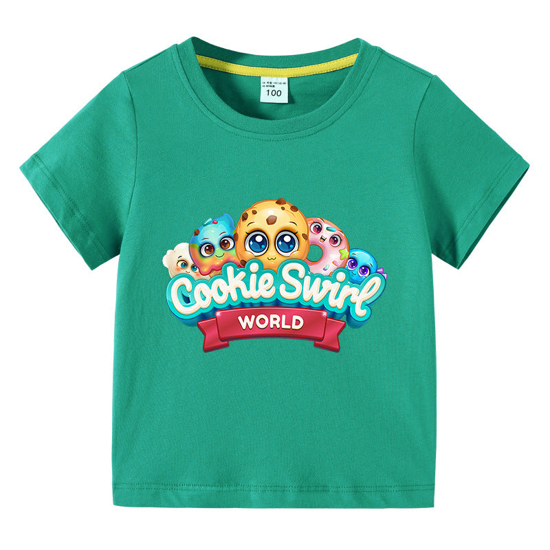 Children's summer short sleeved T-shirt