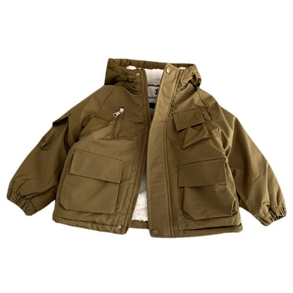 Gepolsterte Winterjacke für kleine Mädchen
