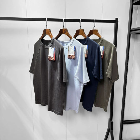 Herren Waffelstrick-Shirt, Raglanärmel