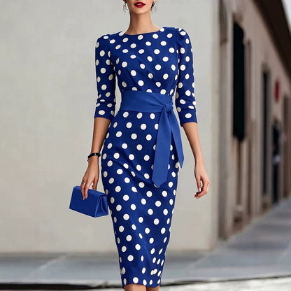 Polka-Dot Midikleid, Größentabelle
