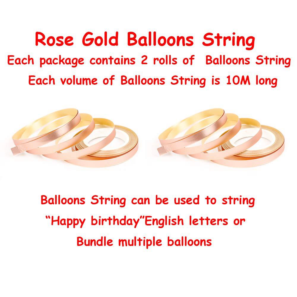 Happy-Birthday-Ballon-Set in Roségold mit Buchstabenballons – Ansicht 4