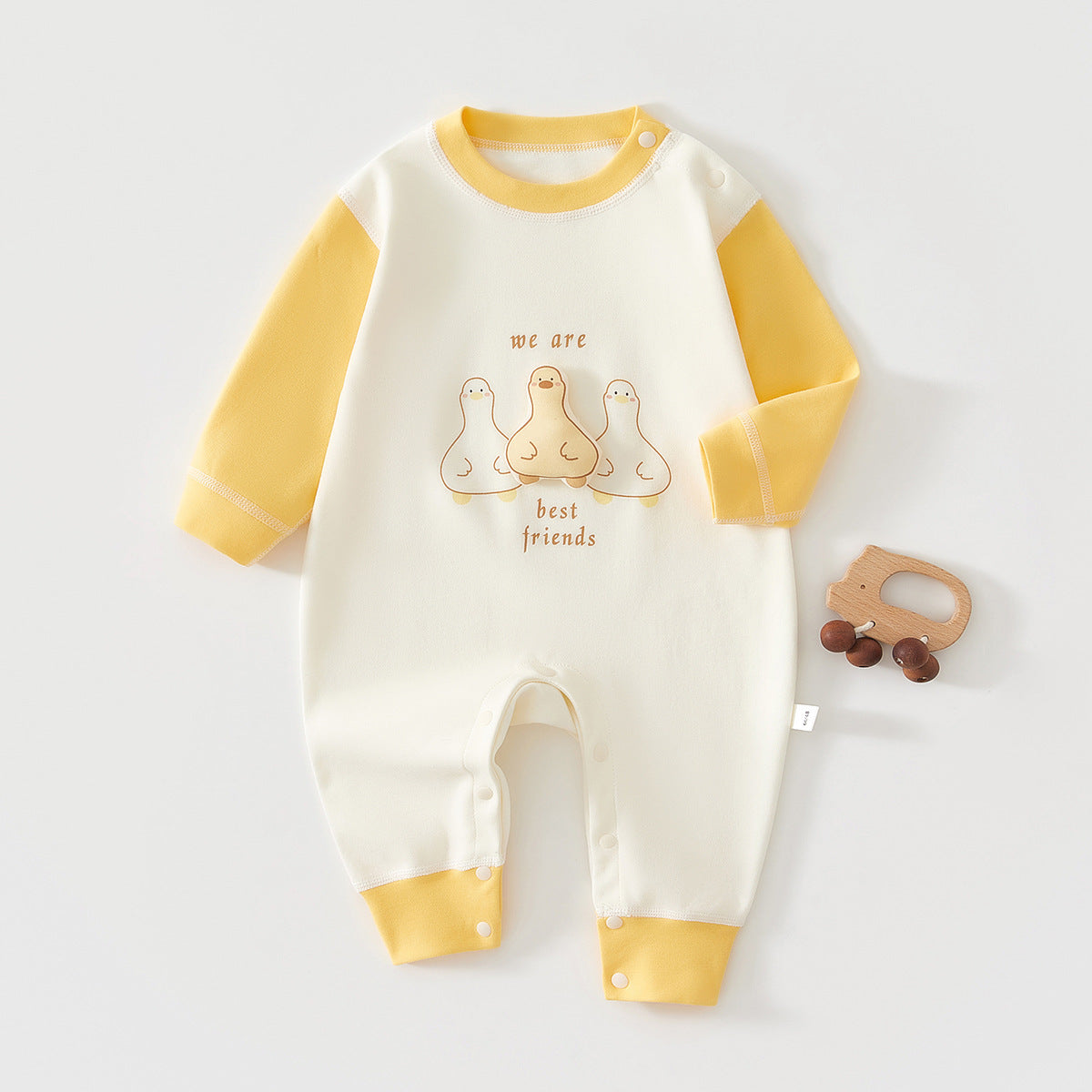 Cute Baby Cotton Long Sleeve Onesie for 0-15 Months