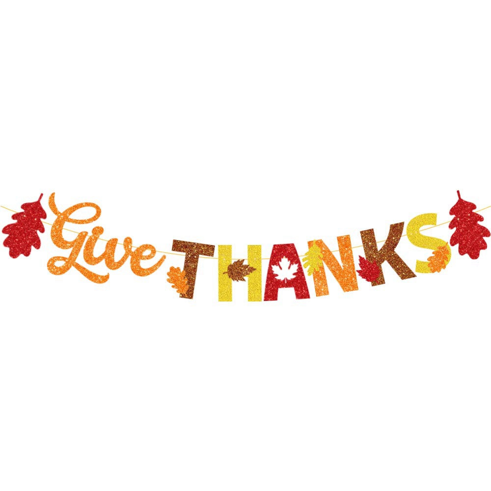 Thanksgiving Decoration Banner Harvest Festival Autumn Party Hello Autumn Maple Leaf Thanksgiving Banner