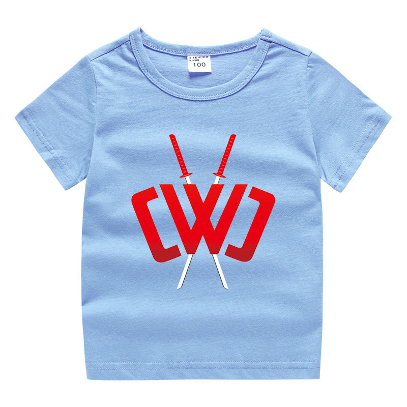 Children's summer short sleeved T-shirt