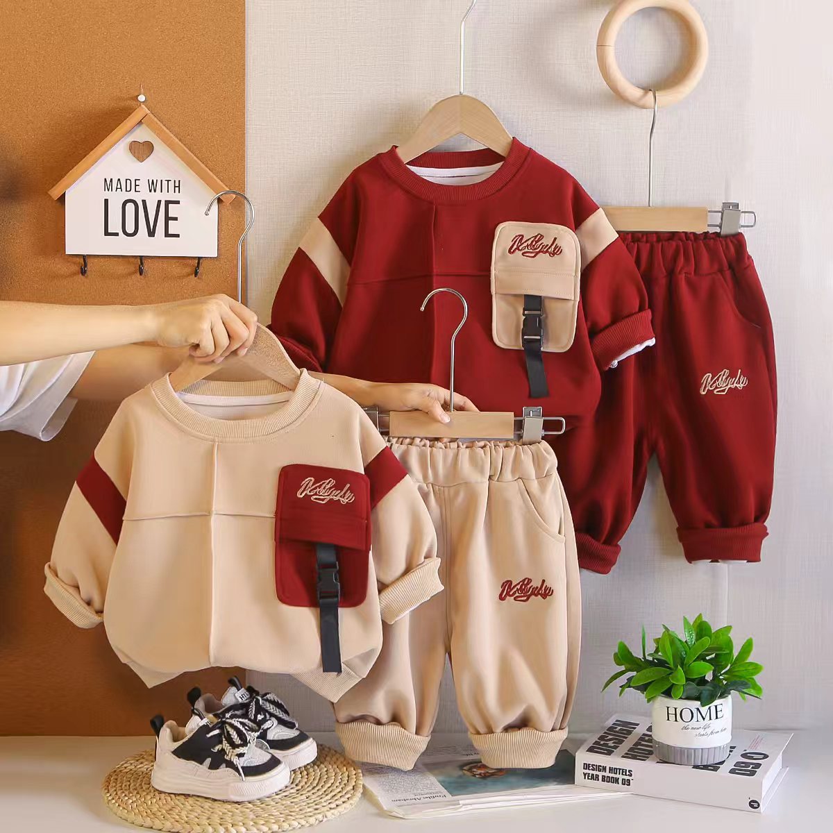 Baby casual clothes spring and autumn long sleeved two-piece set