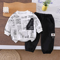 Sweatshirt long sleeved autumn two-piece set for baby spring and autumn
