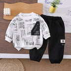 Sweatshirt long sleeved autumn two-piece set for baby spring and autumn