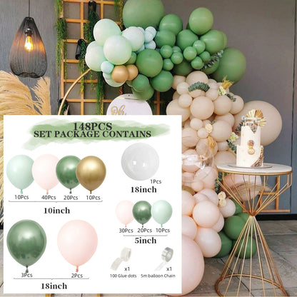 Ballongirlande Olivgrün & Retro-Grün – Ansicht 8