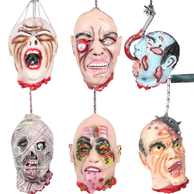 Halloween Hängedeko abgetrennter Kopf aus Latex – Ansicht 9
