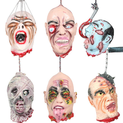 Halloween Hängedeko abgetrennter Kopf aus Latex – Ansicht 9