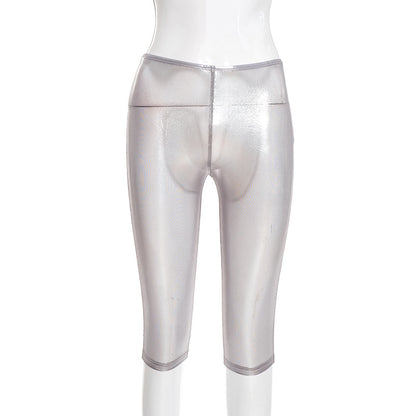 Stretchhose mit Mesh-Einsatz, Rückansicht