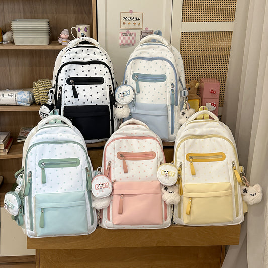 Süße Schultasche mit Blumenmuster