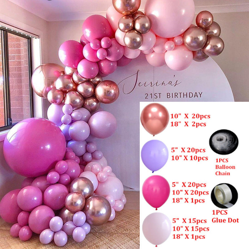 Ballongirlande in Roségold, Ballonbogen-Set – Ansicht 3