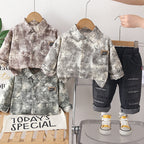 Children's tie dye long sleeved two-piece set for baby spring and autumn