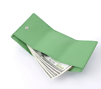 Leder-Geldbörse Damen RFID-Schutz Kleingeldfach