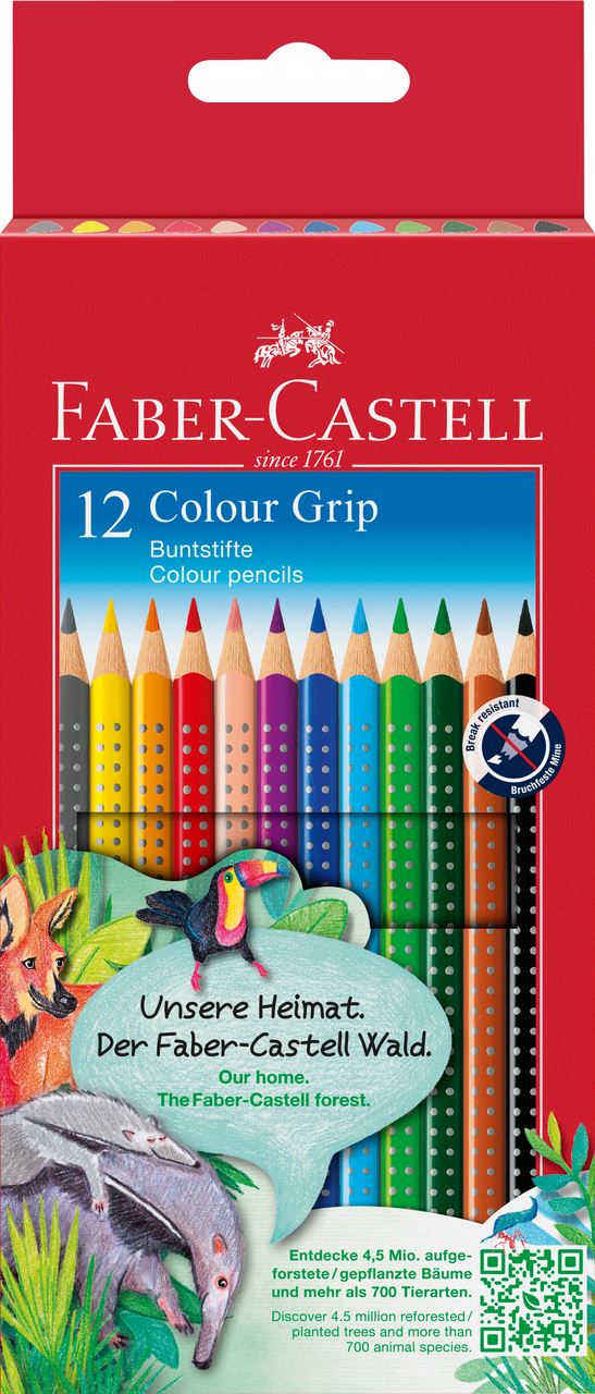 Faber-Castell Colour GRIP Buntstifte 12er Kartonetui