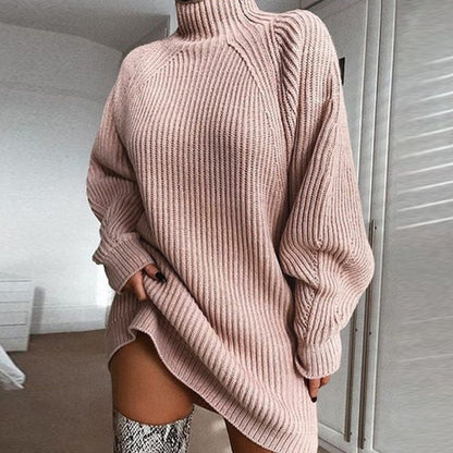 Rollkragen-Strickkleid, Gesamtansicht