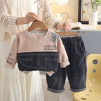 Baby autumn hoodie long sleeved two-piece set