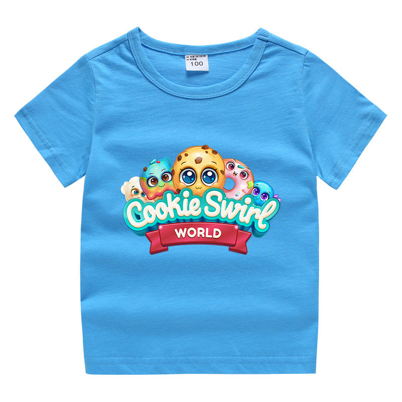 Children's summer short sleeved T-shirt