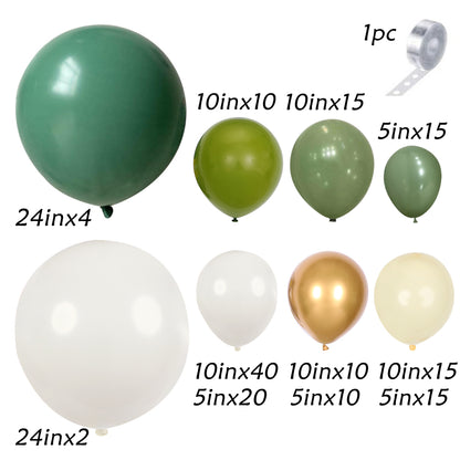 Ballongirlande Olivgrün & Retro-Grün – Ansicht 5