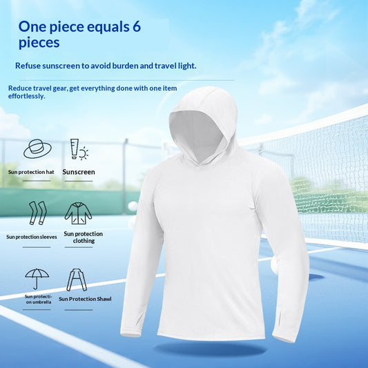 Slim-Fit Sonnenschutzjacke mit Kapuze