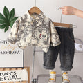 Tie dye letter long sleeved two-piece baby spring and autumn outfit