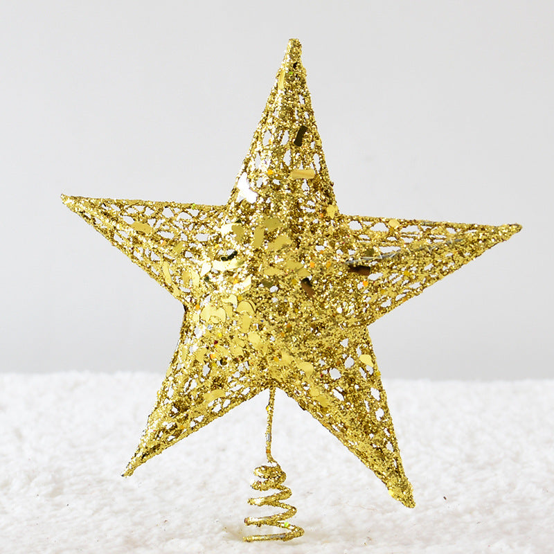 Christbaumspitze Stern aus Metall – Ansicht 9