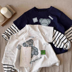 Children's Long Sleeve T-Shirt Striped Casual Versatile Kids Basic Top