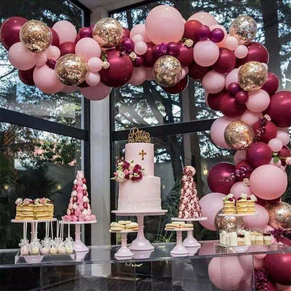 Ballongirlande in Weinrot, Ballonbogen-Set – Ansicht 5