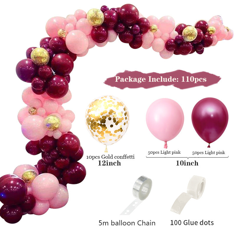 Ballongirlande in Weinrot, Ballonbogen-Set – Ansicht 3