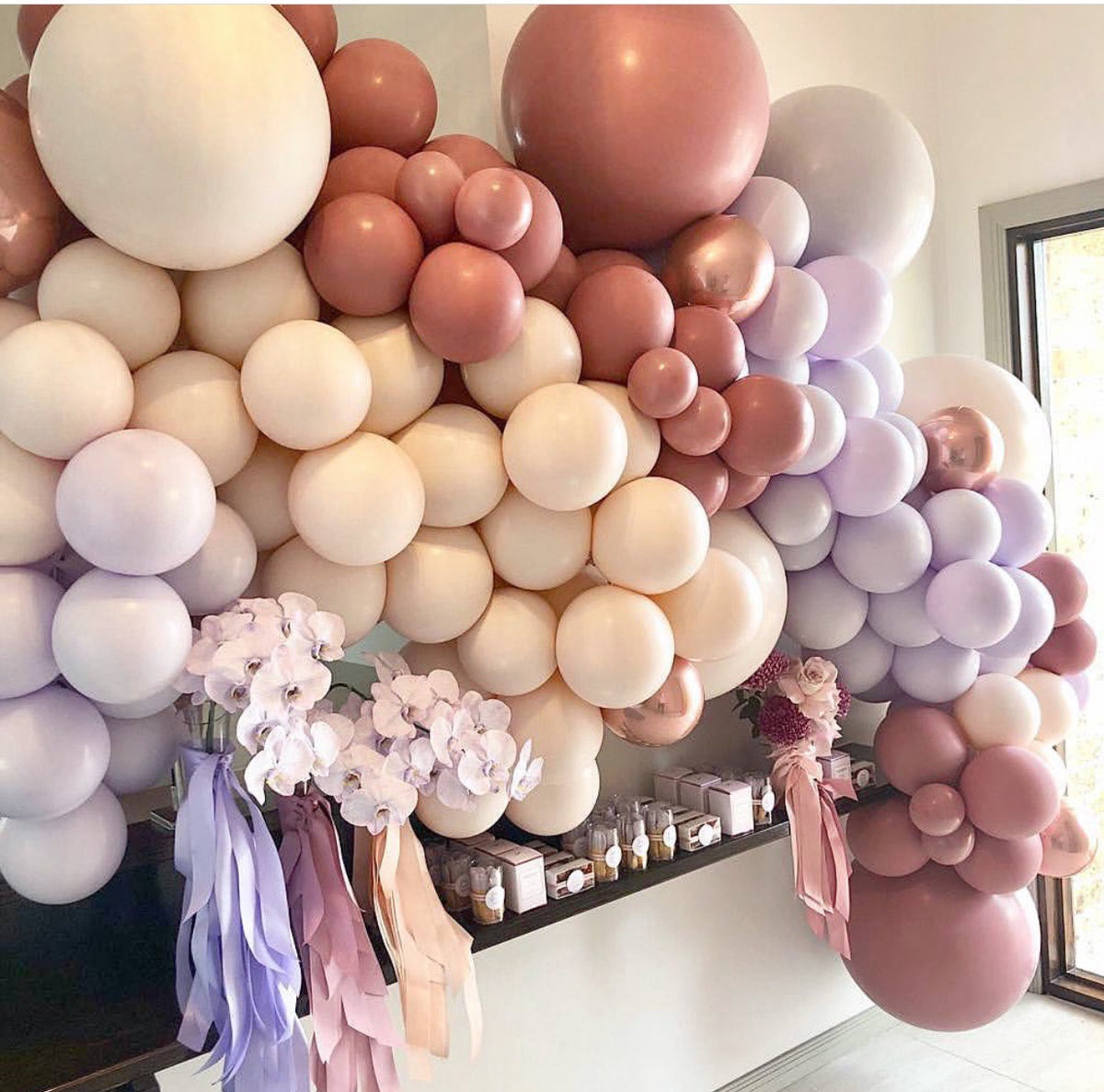 Ballongirlande in Nude-Tönen, Ballonbogen-Set – Ansicht 4