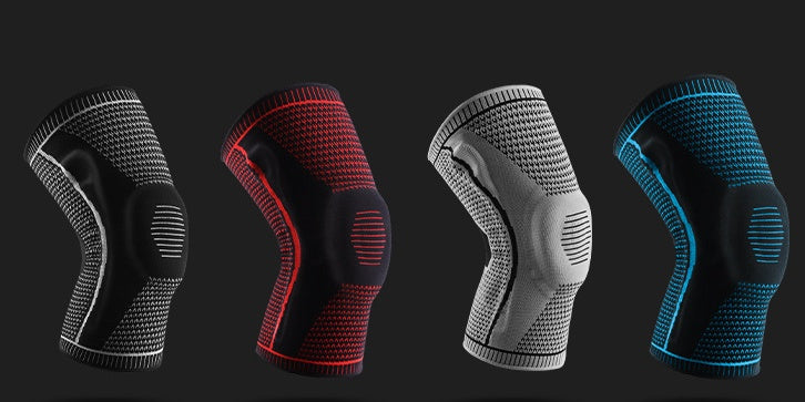 Sport-Kniebandage mit Silikon-Federung, Stoffdetail