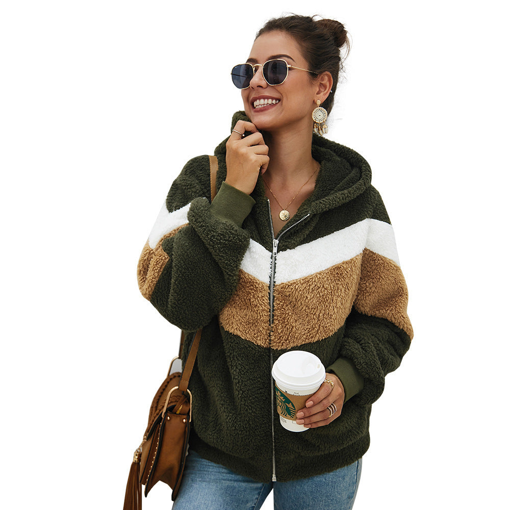 Warme Damen-Kapuzenjacke mit Reißverschluss – Bild 5