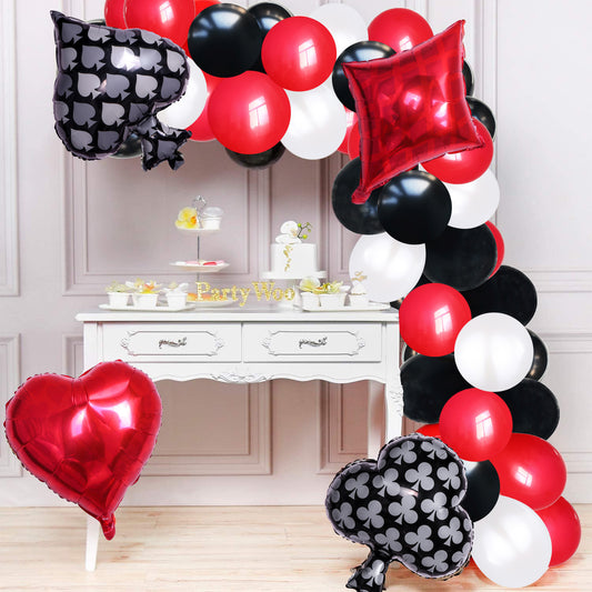 Ballon-Set Spielkarten für Casino-Party – Ansicht 1